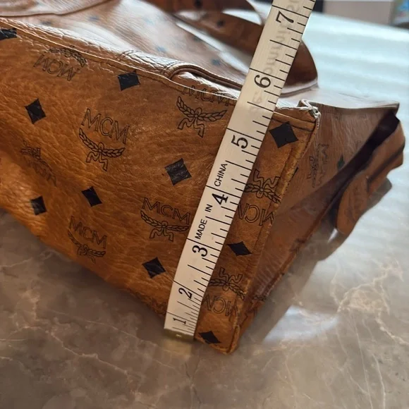 MCM Brown Monogram Tote Bag - Picture 14 of 16